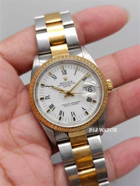 white dial rolex date 34mm 904l